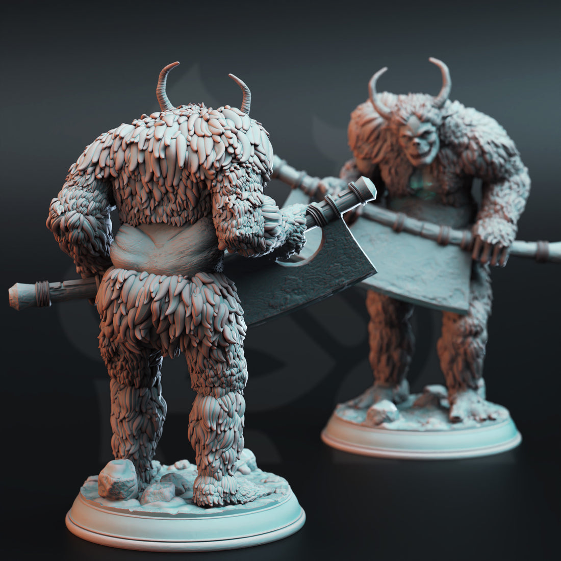 Grimwood Hackbrute Miniature – Mountain Troll with Cleaver | TTRPG Collectible & Tabletop Model