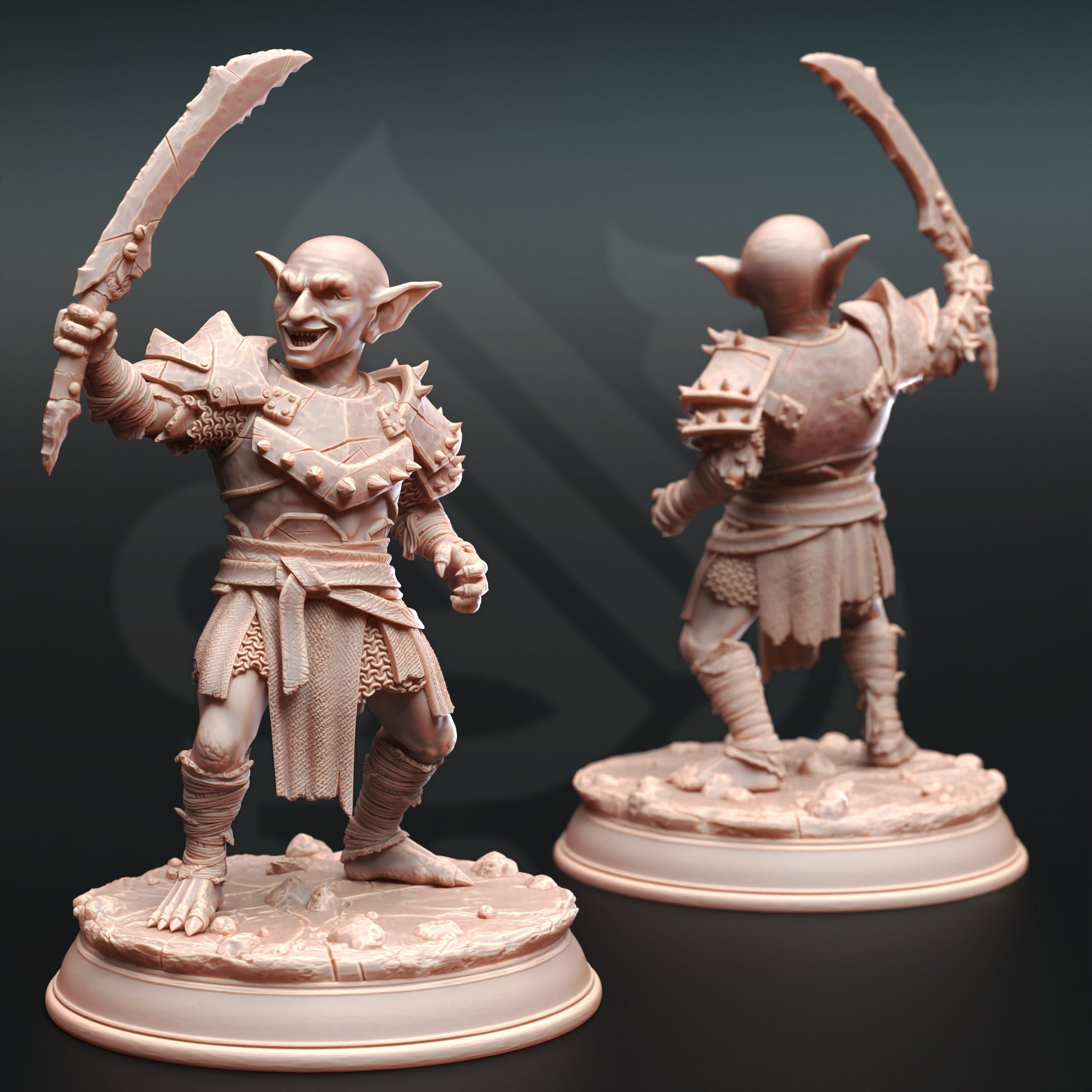 Razorfang Raider Miniature – Feral Goblin Swordsman | TTRPG Collectible & Tabletop Model