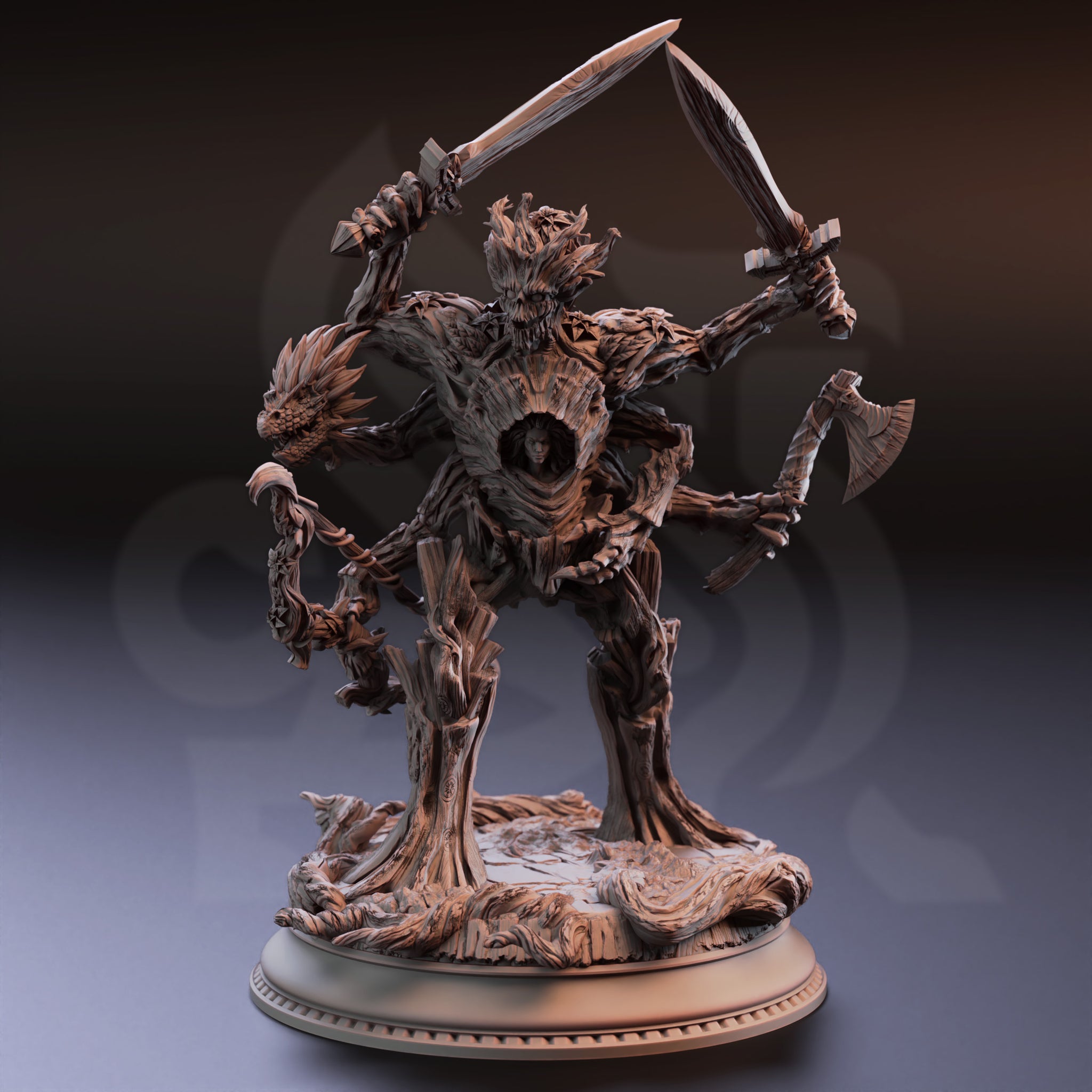 Hellroot Colossus Miniature – Demonic Treant | TTRPG Collectible & Tabletop Model