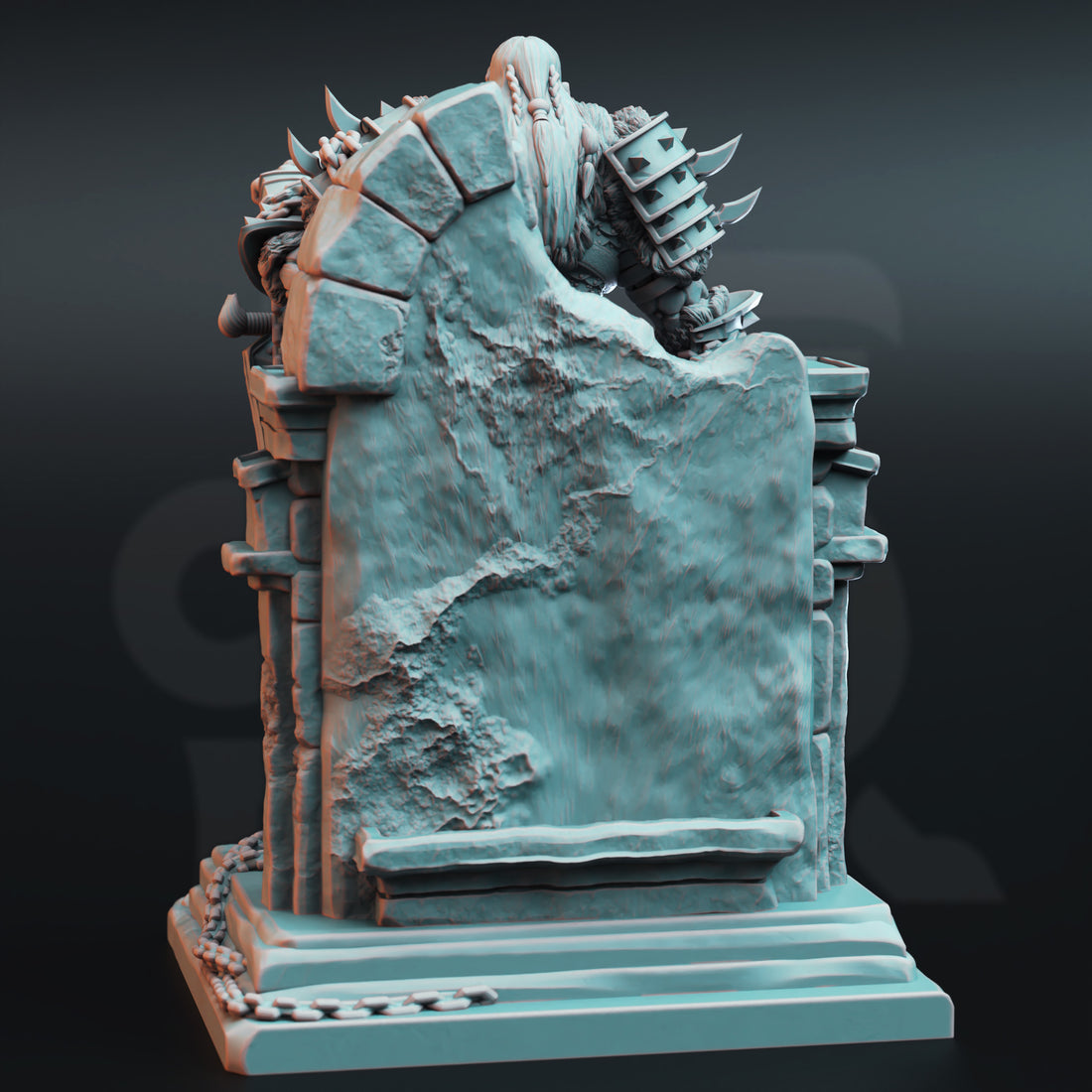 Glacierbrand Warlord Miniature – Frost-bitten Commander | TTRPG Collectible & Tabletop Model