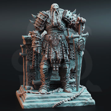 Glacierbrand Warlord Miniature – Frost-bitten Commander | TTRPG Collectible & Tabletop Model