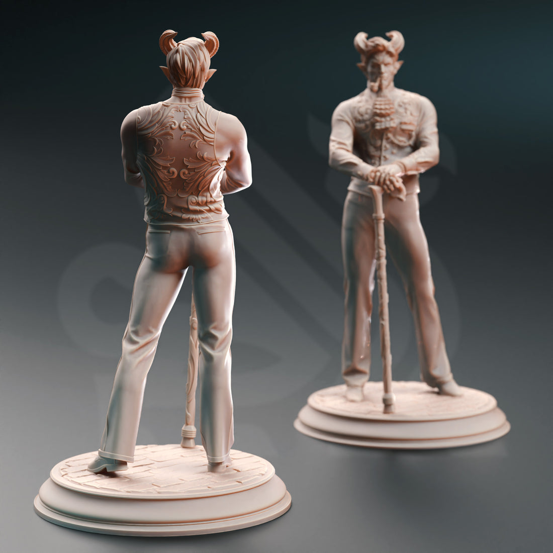 Infernal Regent Miniature – Tiefling Aristocrat | TTRPG Collectible & Tabletop Model