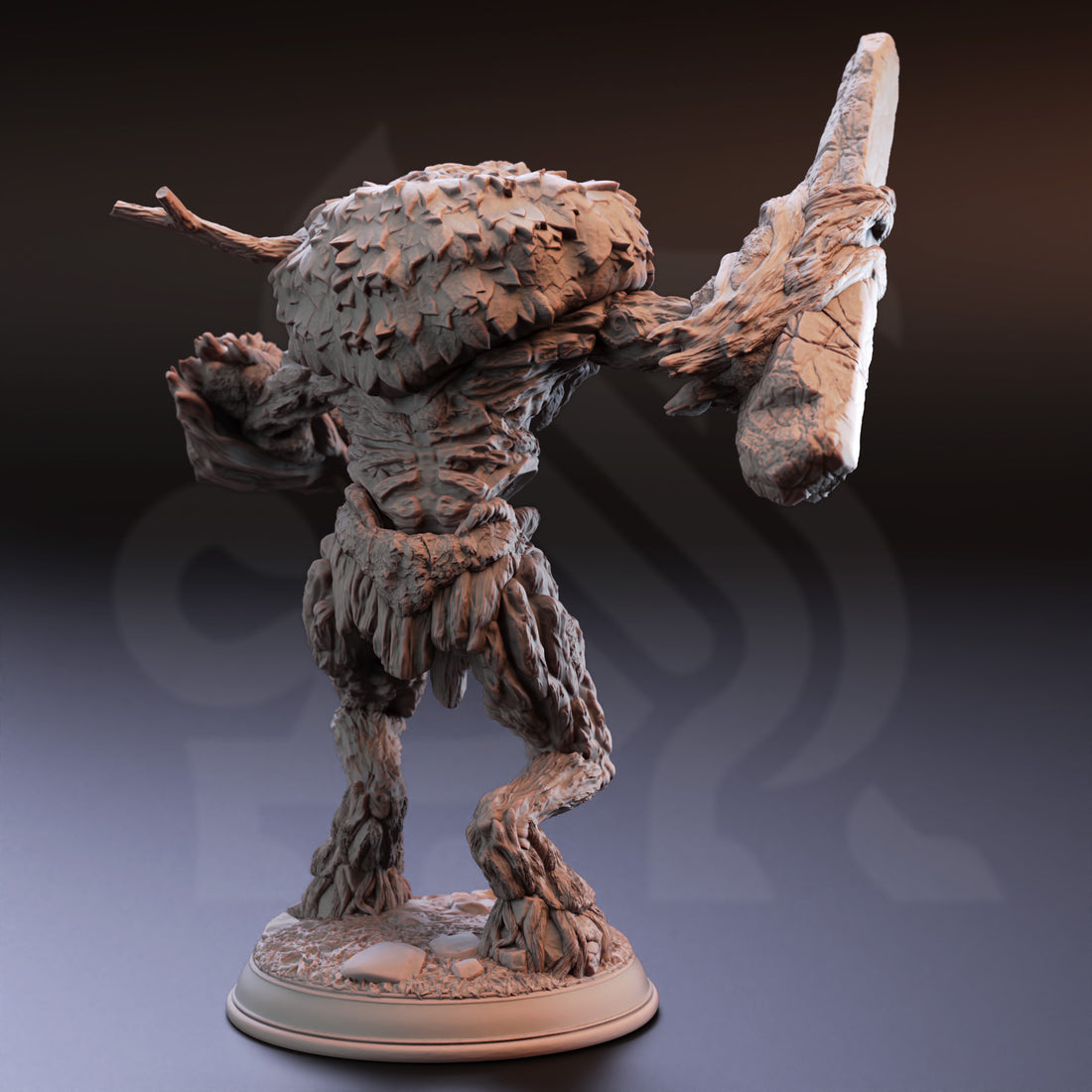 Ironbark Mauler Miniature – Lesser Treant Warrior | TTRPG Collectible & Tabletop Model